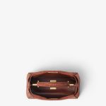 FENDI Peekaboo Mini Sienna brown nubuck crocodile leather bag - Image 2